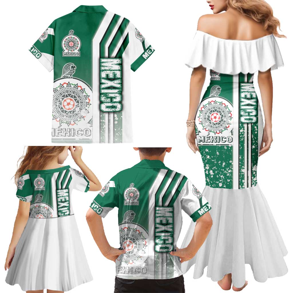Mexico Football Family Matching Mermaid Dress and Hawaiian Shirt El Tri Soccer - Road To Champion - Wonder Print Shop