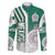 Mexico Football Family Matching Off The Shoulder Long Sleeve Dress and Hawaiian Shirt El Tri Soccer - Road To Champion - Wonder Print Shop