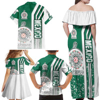 Mexico Football Family Matching Off Shoulder Maxi Dress and Hawaiian Shirt El Tri Soccer - Road To Champion - Wonder Print Shop