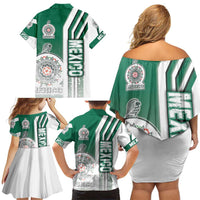 Mexico Football Family Matching Off Shoulder Short Dress and Hawaiian Shirt El Tri Soccer - Road To Champion - Wonder Print Shop