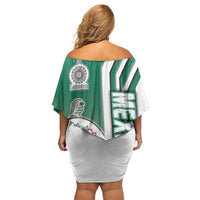 Mexico Football Family Matching Off Shoulder Short Dress and Hawaiian Shirt El Tri Soccer - Road To Champion - Wonder Print Shop