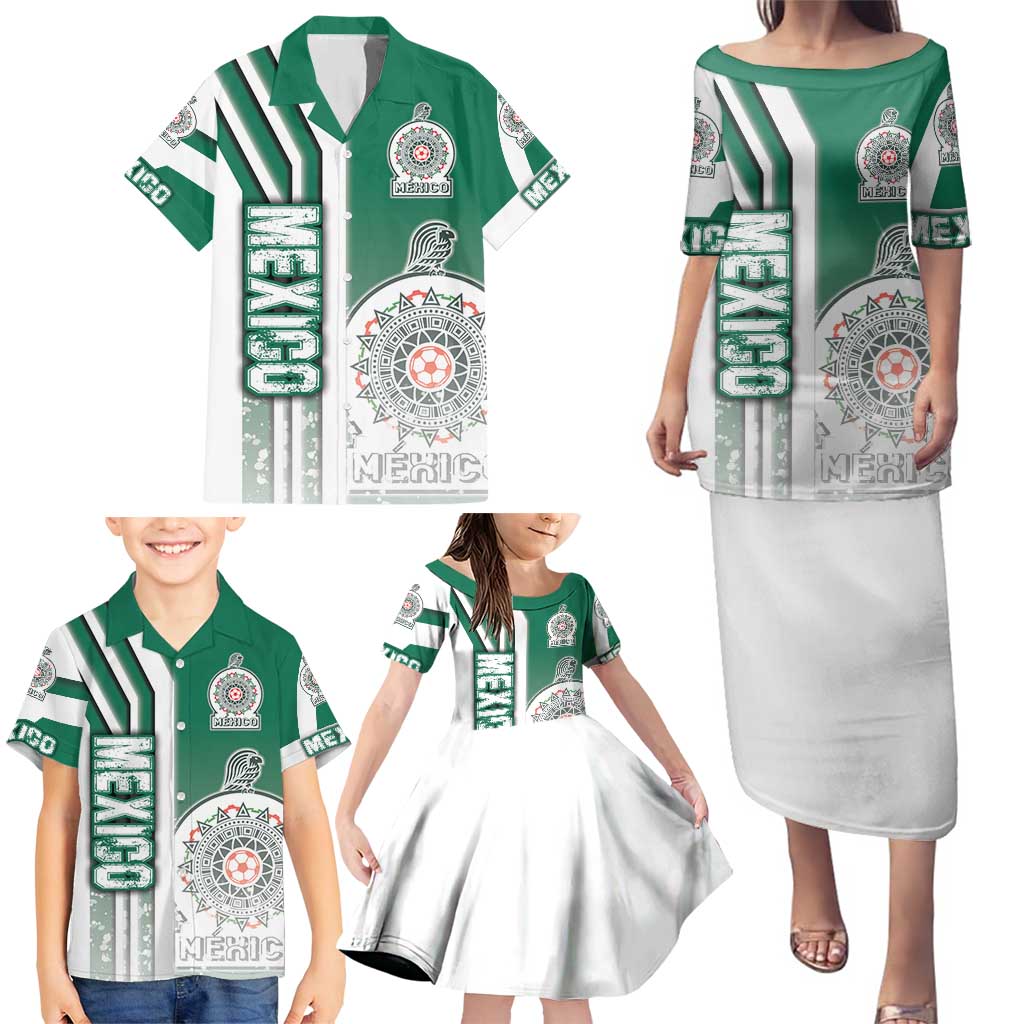Mexico Football Family Matching Puletasi and Hawaiian Shirt El Tri Soccer - Road To Champion - Wonder Print Shop