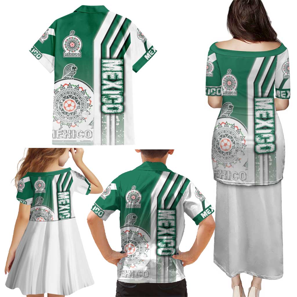 Mexico Football Family Matching Puletasi and Hawaiian Shirt El Tri Soccer - Road To Champion - Wonder Print Shop