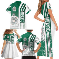 Mexico Football Family Matching Short Sleeve Bodycon Dress and Hawaiian Shirt El Tri Soccer - Road To Champion - Wonder Print Shop