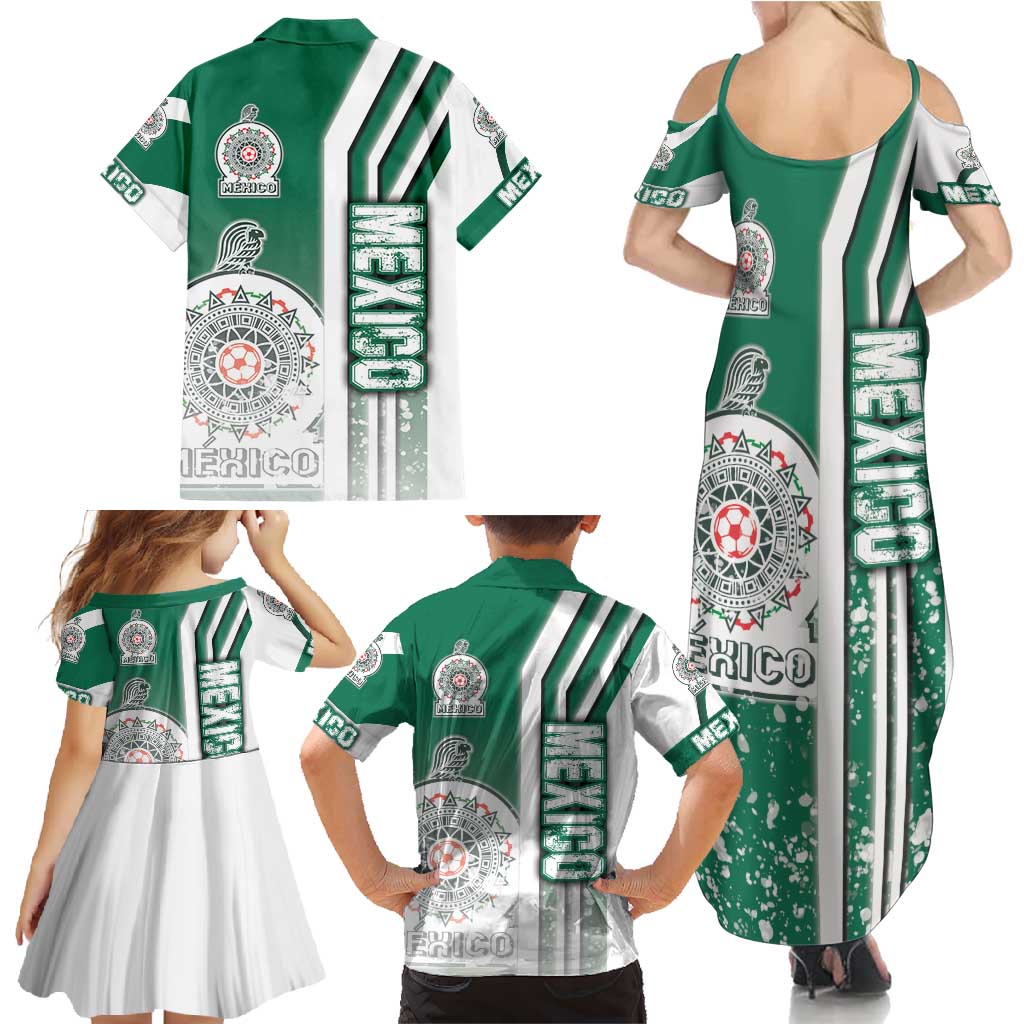 Mexico Football Family Matching Summer Maxi Dress and Hawaiian Shirt El Tri Soccer - Road To Champion - Wonder Print Shop