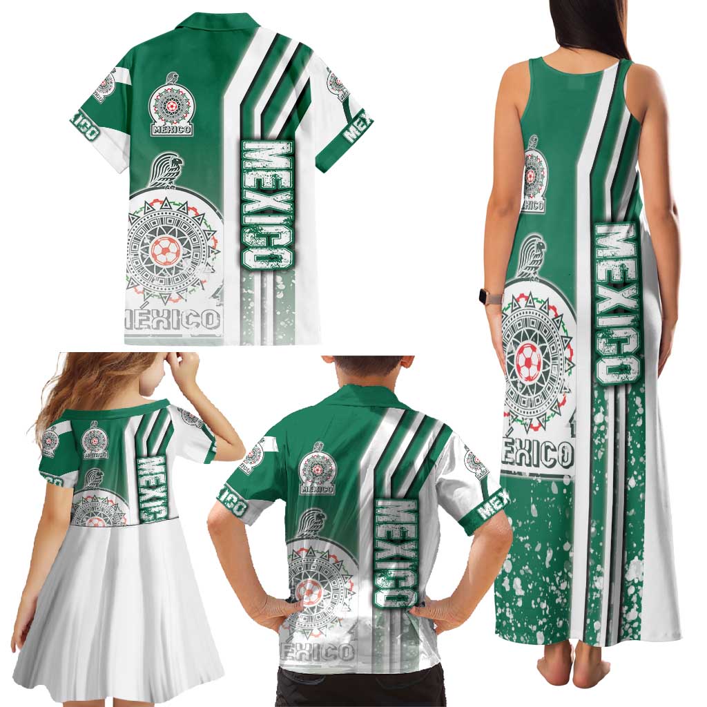Mexico Football Family Matching Tank Maxi Dress and Hawaiian Shirt El Tri Soccer - Road To Champion - Wonder Print Shop