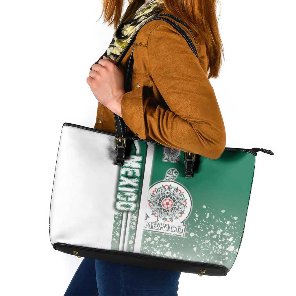 Mexico Football Leather Tote Bag El Tri Soccer - Road To Champion - Wonder Print Shop