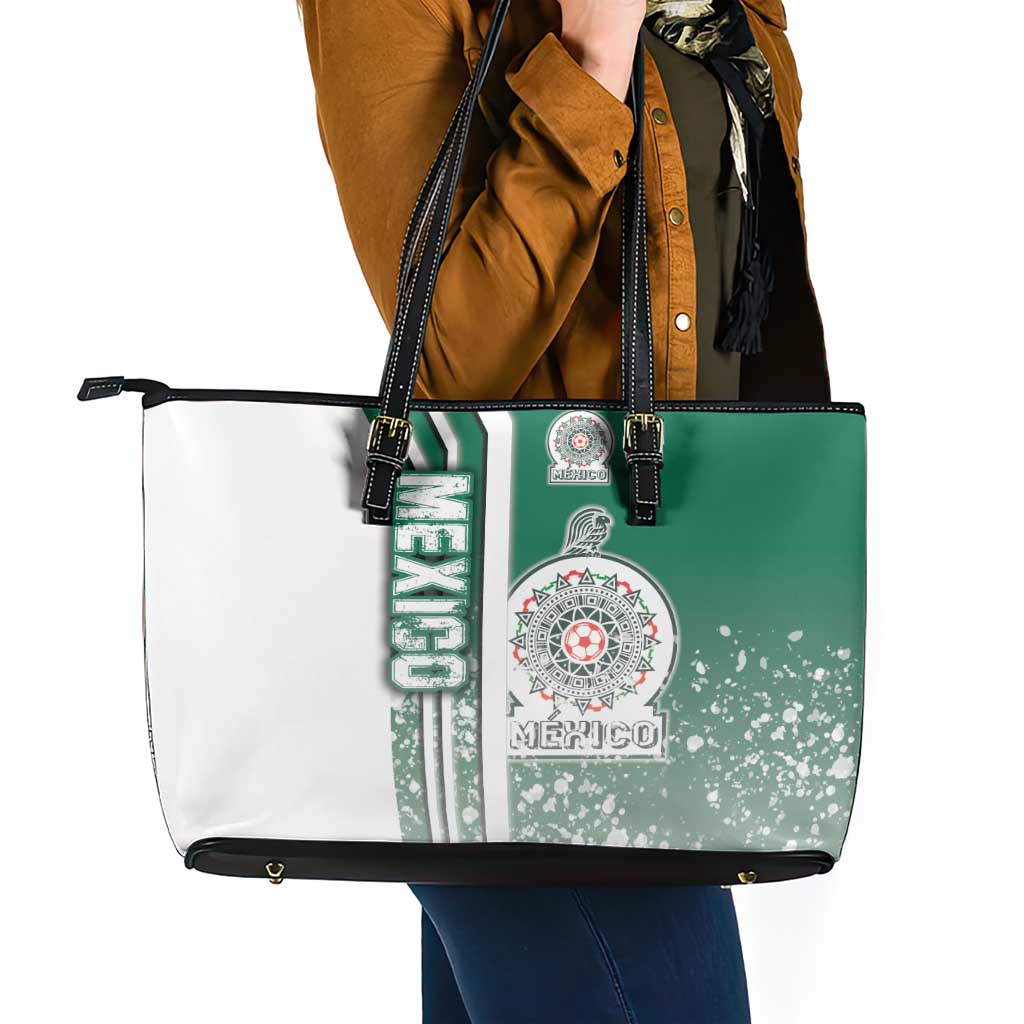 Mexico Football Leather Tote Bag El Tri Soccer - Road To Champion - Wonder Print Shop
