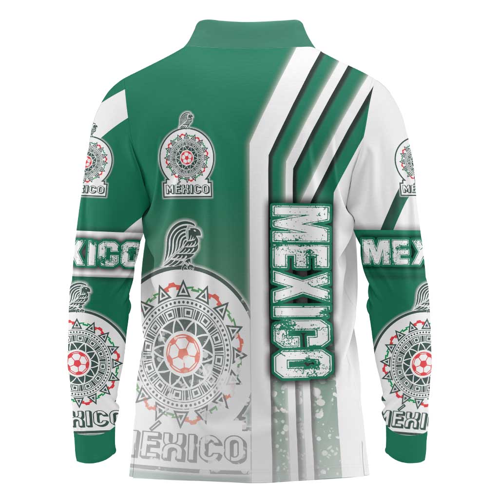 Mexico Football Long Sleeve Polo Shirt El Tri Soccer - Road To Champion - Wonder Print Shop