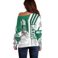 Mexico Football Off Shoulder Sweater El Tri Soccer - Road To Champion - Wonder Print Shop