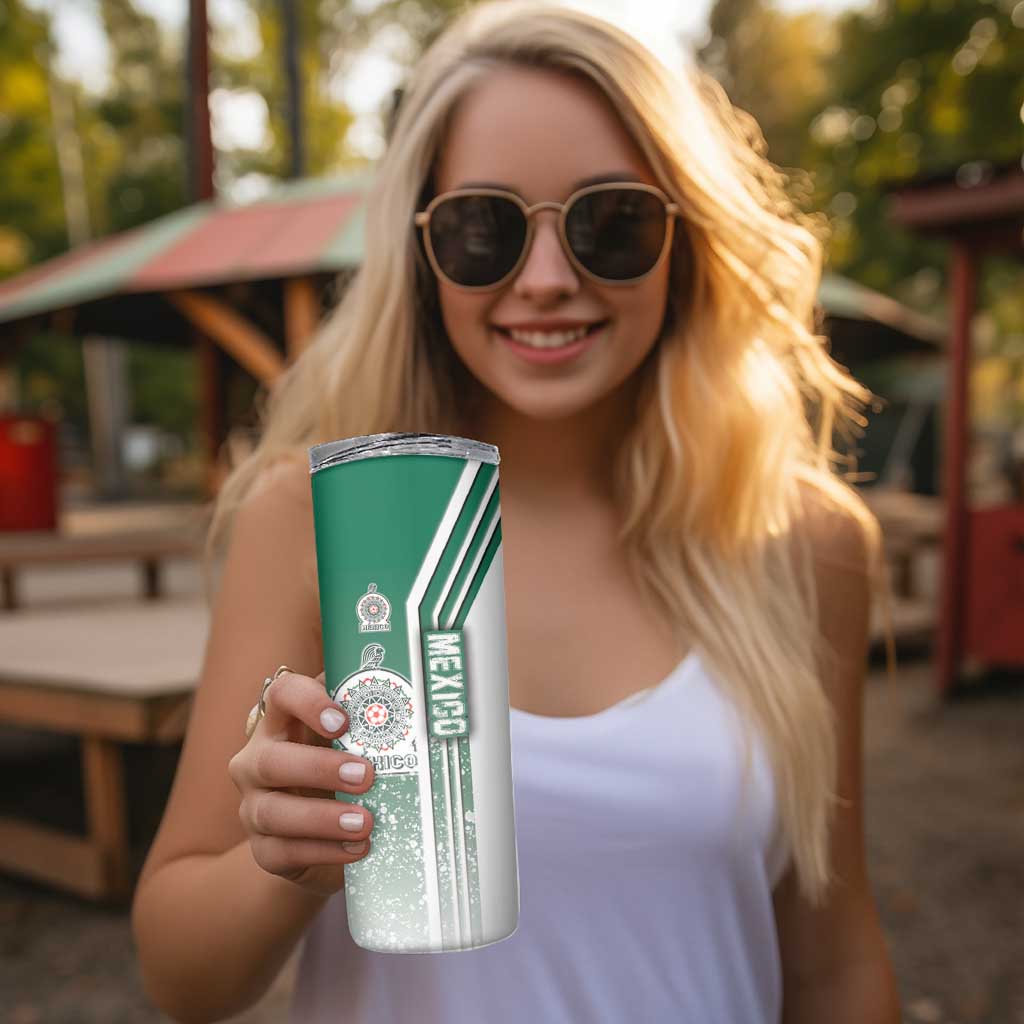 Mexico Football Skinny Tumbler El Tri Soccer - Road To Champion - Wonder Print Shop
