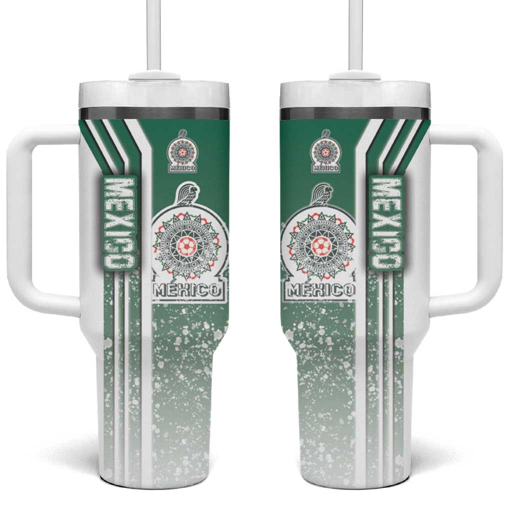 Mexico Football Tumbler With Handle El Tri Soccer - Road To Champion - Wonder Print Shop