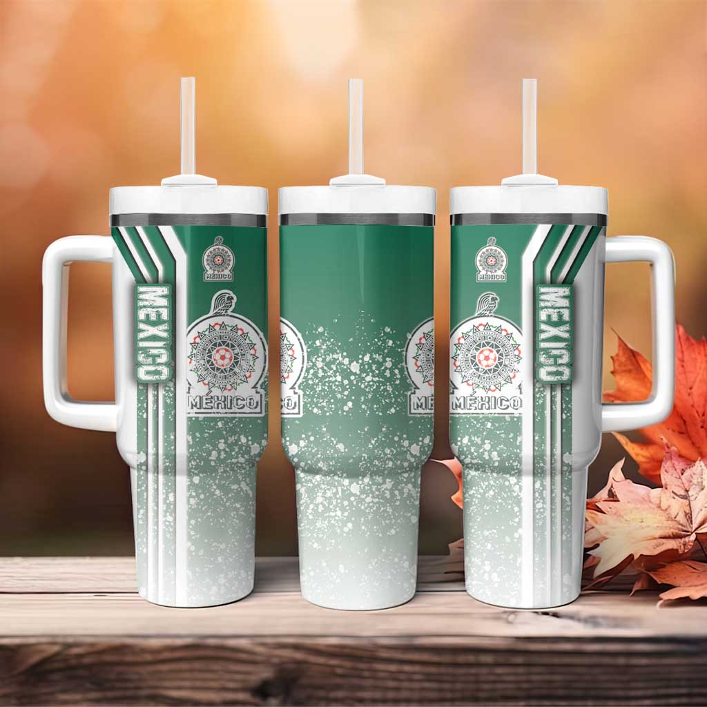 Mexico Football Tumbler With Handle El Tri Soccer - Road To Champion - Wonder Print Shop