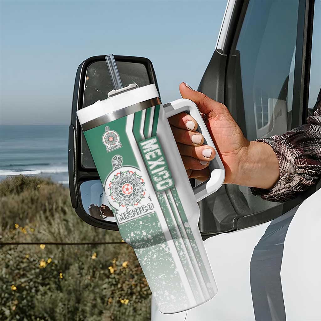 Mexico Football Tumbler With Handle El Tri Soccer - Road To Champion - Wonder Print Shop