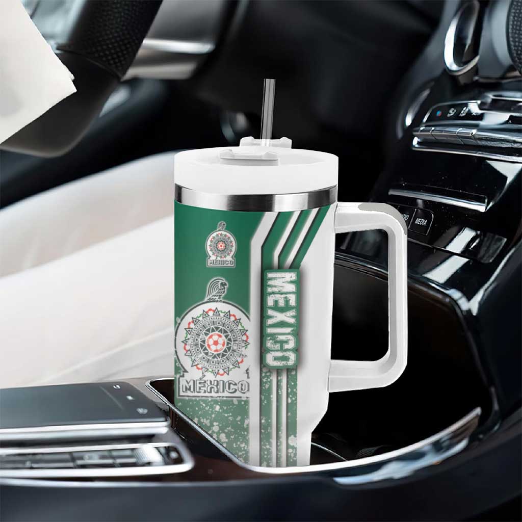 Mexico Football Tumbler With Handle El Tri Soccer - Road To Champion - Wonder Print Shop