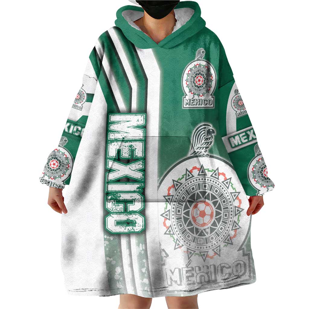 Mexico Football Wearable Blanket Hoodie El Tri Soccer - Road To Champion - Wonder Print Shop