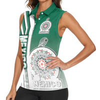 Mexico Football Women Sleeveless Polo Shirt El Tri Soccer - Road To Champion - Wonder Print Shop