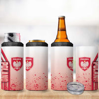 Poland Football 4 in 1 Can Cooler Tumbler Polska Eagles Soccer - Road To Champion