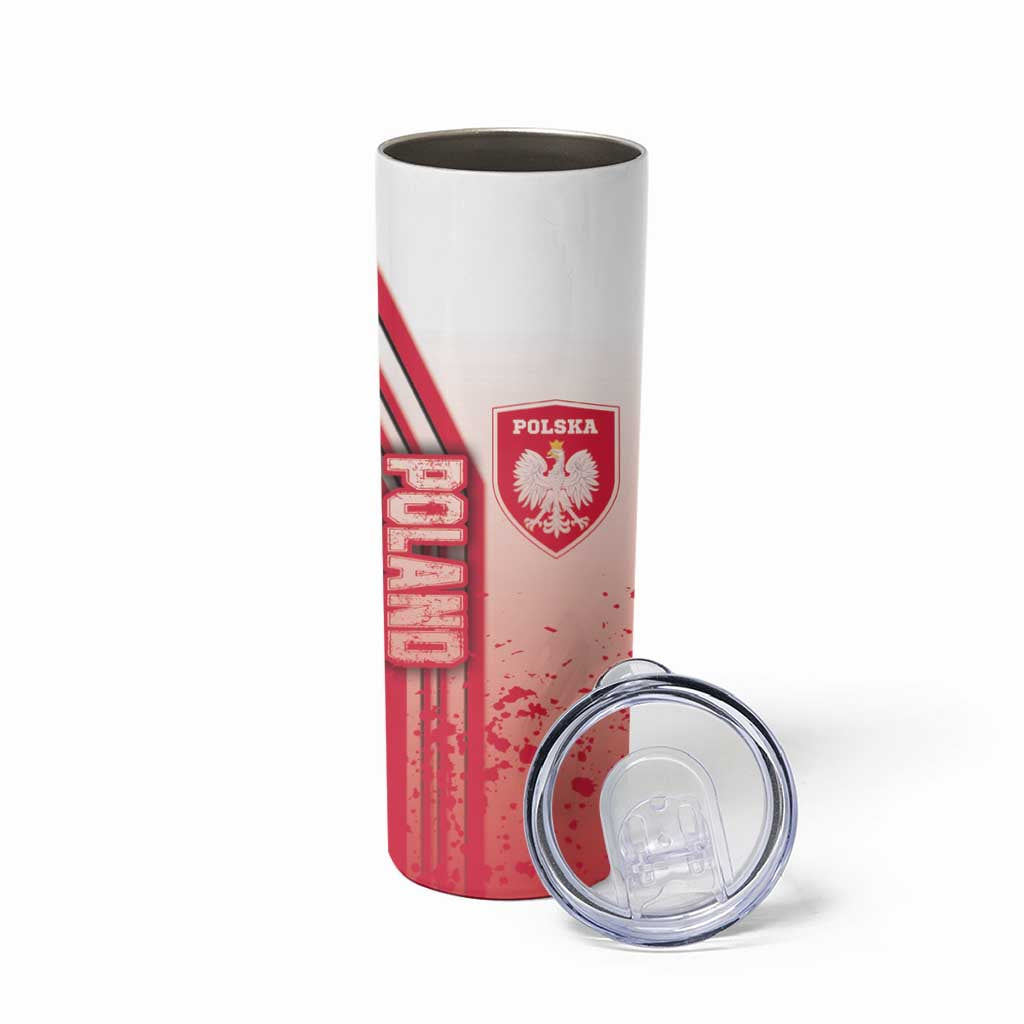 Poland Football Skinny Tumbler Polska Eagles Soccer - Road To Champion