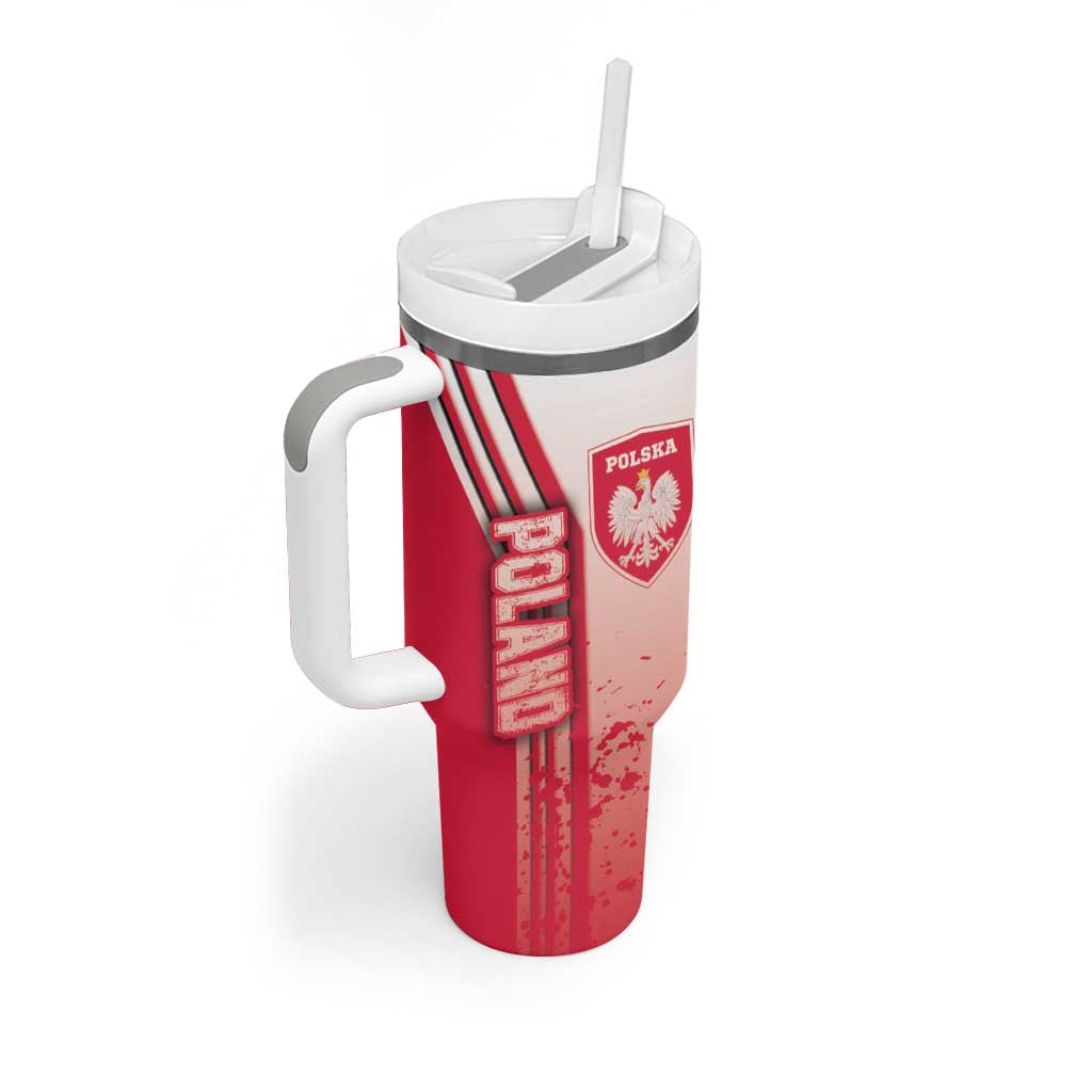 Poland Football Tumbler With Handle Polska Eagles Soccer - Road To Champion