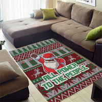 Africa Christmas Black Santa Fist Area Rug All Power to the People - Wonder Print Shop