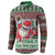 Africa Christmas Black Santa Fist Button Sweatshirt All Power to the People - Wonder Print Shop