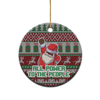 Africa Christmas Black Santa Fist Ceramic Ornament All Power to the People - Wonder Print Shop