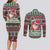 Africa Christmas Black Santa Fist Couples Matching Long Sleeve Bodycon Dress and Long Sleeve Button Shirt All Power to the People - Wonder Print Shop