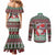 Africa Christmas Black Santa Fist Couples Matching Mermaid Dress and Long Sleeve Button Shirt All Power to the People