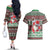 Africa Christmas Black Santa Fist Couples Matching Off The Shoulder Long Sleeve Dress and Hawaiian Shirt All Power to the People - Wonder Print Shop