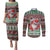 Africa Christmas Black Santa Fist Couples Matching Puletasi and Long Sleeve Button Shirt All Power to the People - Wonder Print Shop