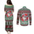 Africa Christmas Black Santa Fist Couples Matching Puletasi and Long Sleeve Button Shirt All Power to the People - Wonder Print Shop