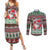 Africa Christmas Black Santa Fist Couples Matching Summer Maxi Dress and Long Sleeve Button Shirt All Power to the People - Wonder Print Shop