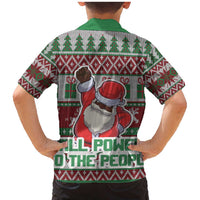 Africa Christmas Black Santa Fist Family Matching Mermaid Dress and Hawaiian Shirt All Power to the People - Wonder Print Shop