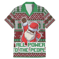 Africa Christmas Black Santa Fist Family Matching Mermaid Dress and Hawaiian Shirt All Power to the People - Wonder Print Shop