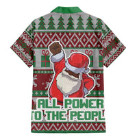 Africa Christmas Black Santa Fist Family Matching Mermaid Dress and Hawaiian Shirt All Power to the People - Wonder Print Shop