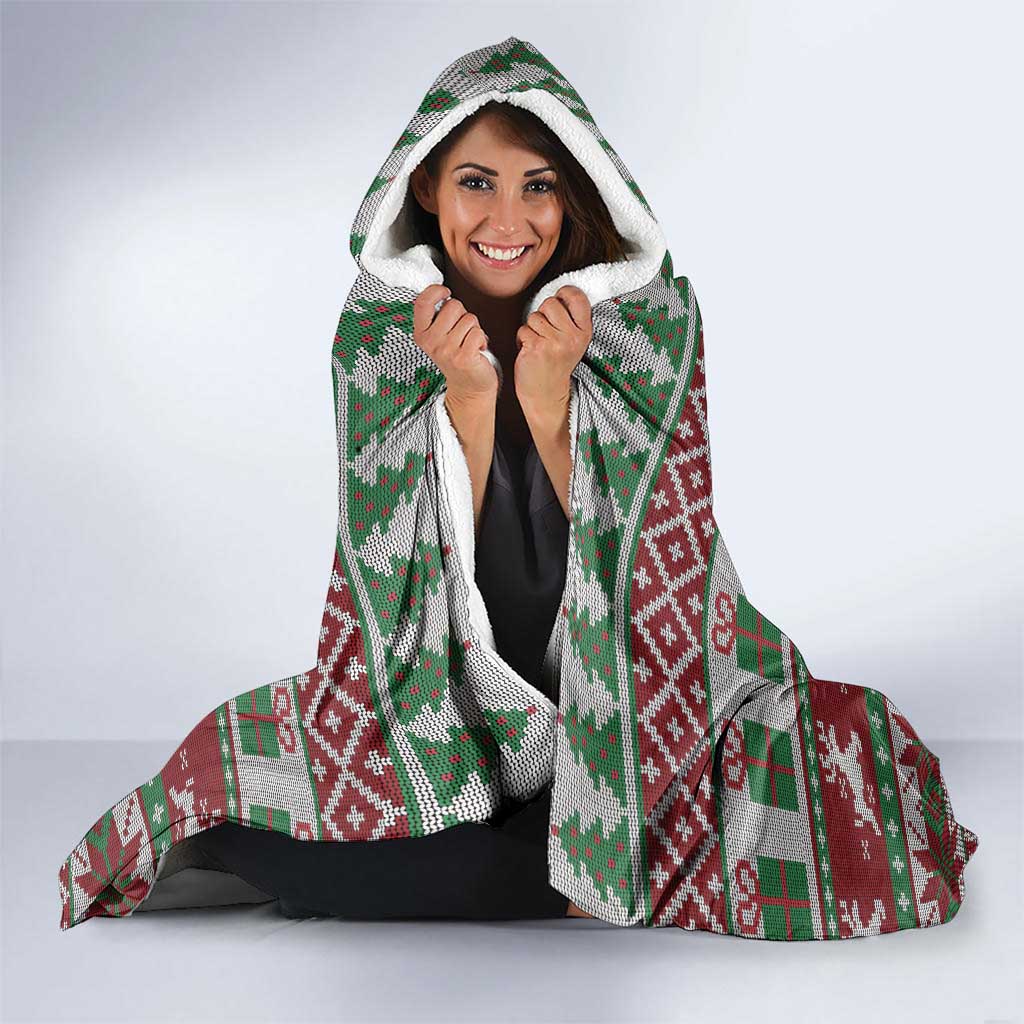 Africa Christmas Black Santa Fist Hooded Blanket All Power to the People