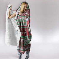 Africa Christmas Black Santa Fist Hooded Blanket All Power to the People