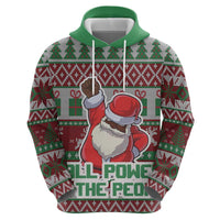Africa Christmas Black Santa Fist Hoodie All Power to the People - Wonder Print Shop