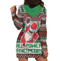 Africa Christmas Black Santa Fist Hoodie Dress All Power to the People - Wonder Print Shop