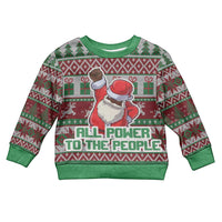 Africa Christmas Black Santa Fist Kid Ugly Christmas Sweater All Power to the People - Wonder Print Shop