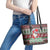 Africa Christmas Black Santa Fist Leather Tote Bag All Power to the People - Wonder Print Shop