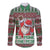 Africa Christmas Black Santa Fist Long Sleeve Button Shirt All Power to the People - Wonder Print Shop