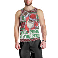 Africa Christmas Black Santa Fist Men Tank Top All Power to the People - Wonder Print Shop