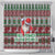 Africa Christmas Black Santa Fist Shower Curtain All Power to the People