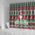 Africa Christmas Black Santa Fist Shower Curtain All Power to the People