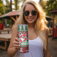 Africa Christmas Black Santa Fist Skinny Tumbler All Power to the People - Wonder Print Shop