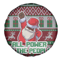 Africa Christmas Black Santa Fist Spare Tire Cover All Power to the People - Wonder Print Shop