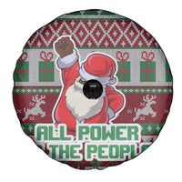 Africa Christmas Black Santa Fist Spare Tire Cover All Power to the People - Wonder Print Shop