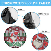 Africa Christmas Black Santa Fist Spare Tire Cover All Power to the People - Wonder Print Shop